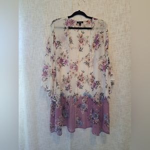 Torrid size 10-12 Floral Sheer Cardigan
